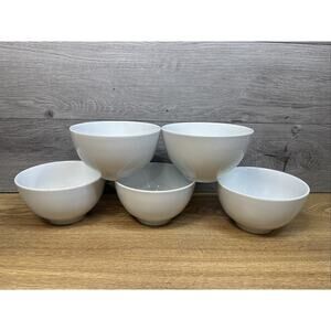 Wedgwood Emeril Super White 5.5” Porcelain Cereal Soup Bowls ~Set Of 5